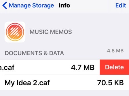 Löschen Sie Dokumente und Daten auf dem iPhone oder iPad, um Speicherplatz freizugeben