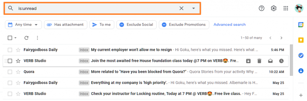 So zeigen Sie nur ungelesene E-Mails in Google Mail an