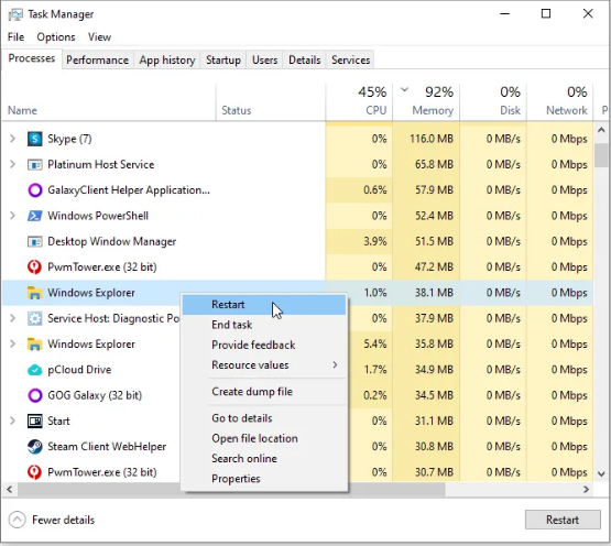 Исправить неработающую кнопку Windows