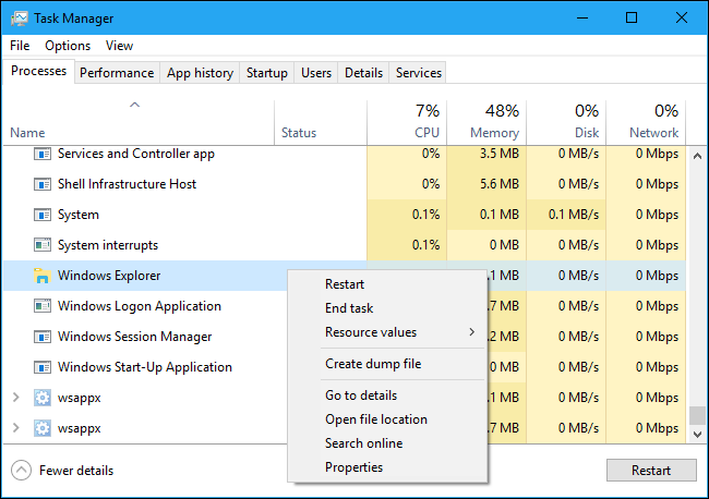 Как исправить неработающую панель задач в Windows 10